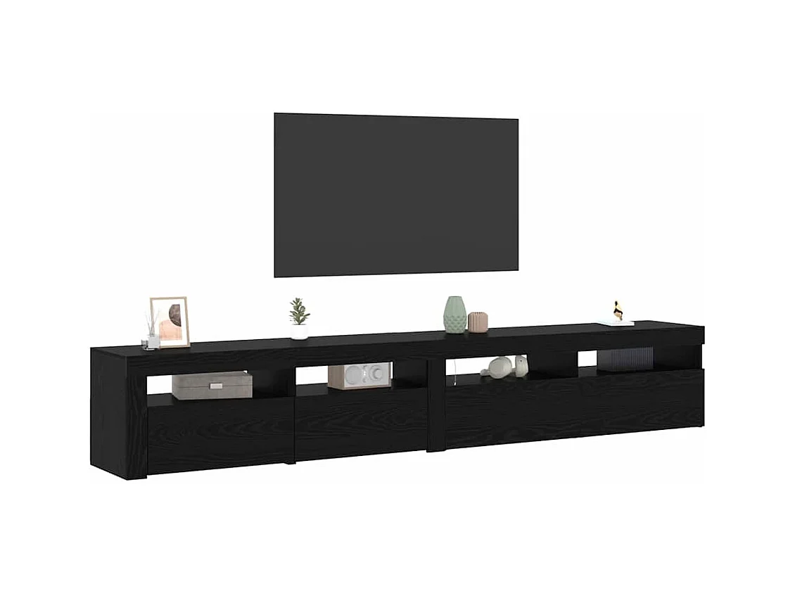 Gabinetes para TV | Muebles TV | Muebles de salón 2 pcs Roble negro 240 x 35 x 40 cm