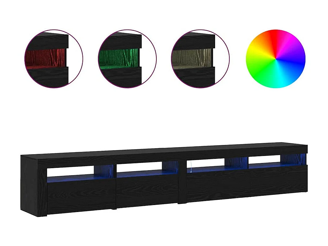 Gabinetes para TV | Muebles TV | Muebles de salón 2 pcs Roble negro 240 x 35 x 40 cm