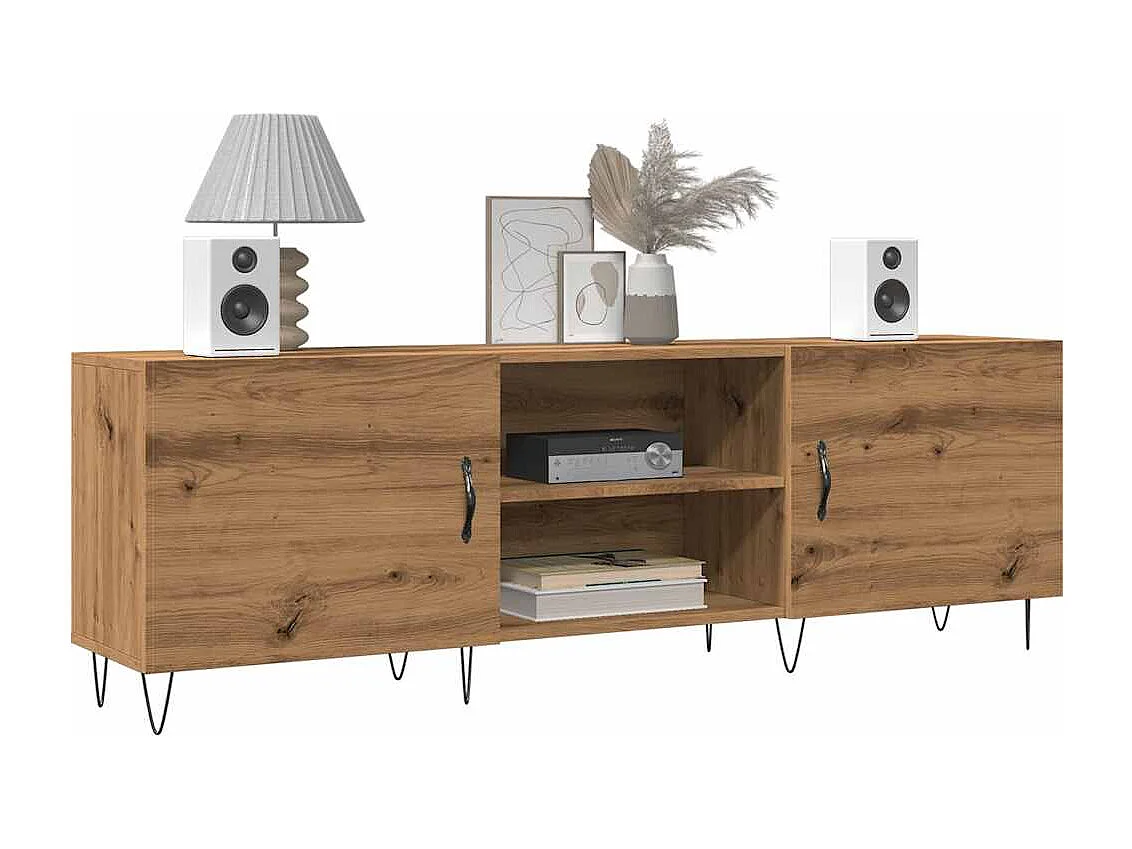 Meuble TV | Banc TV | Armoire TV chêne artisanal 150x30x50 cm bois d'ingénierie