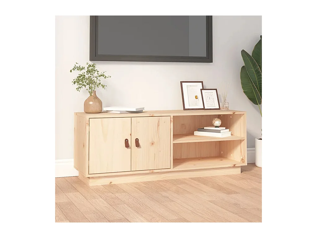 Mueble de TV | Mueble de salón de madera maciza de pino 105x34x40 cm