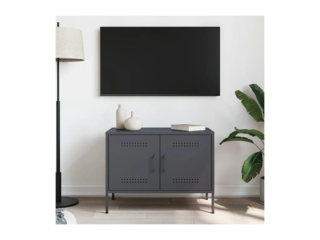 Mueble de TV | Mueble de salón acero gris antracita 68x39x50,5 cm