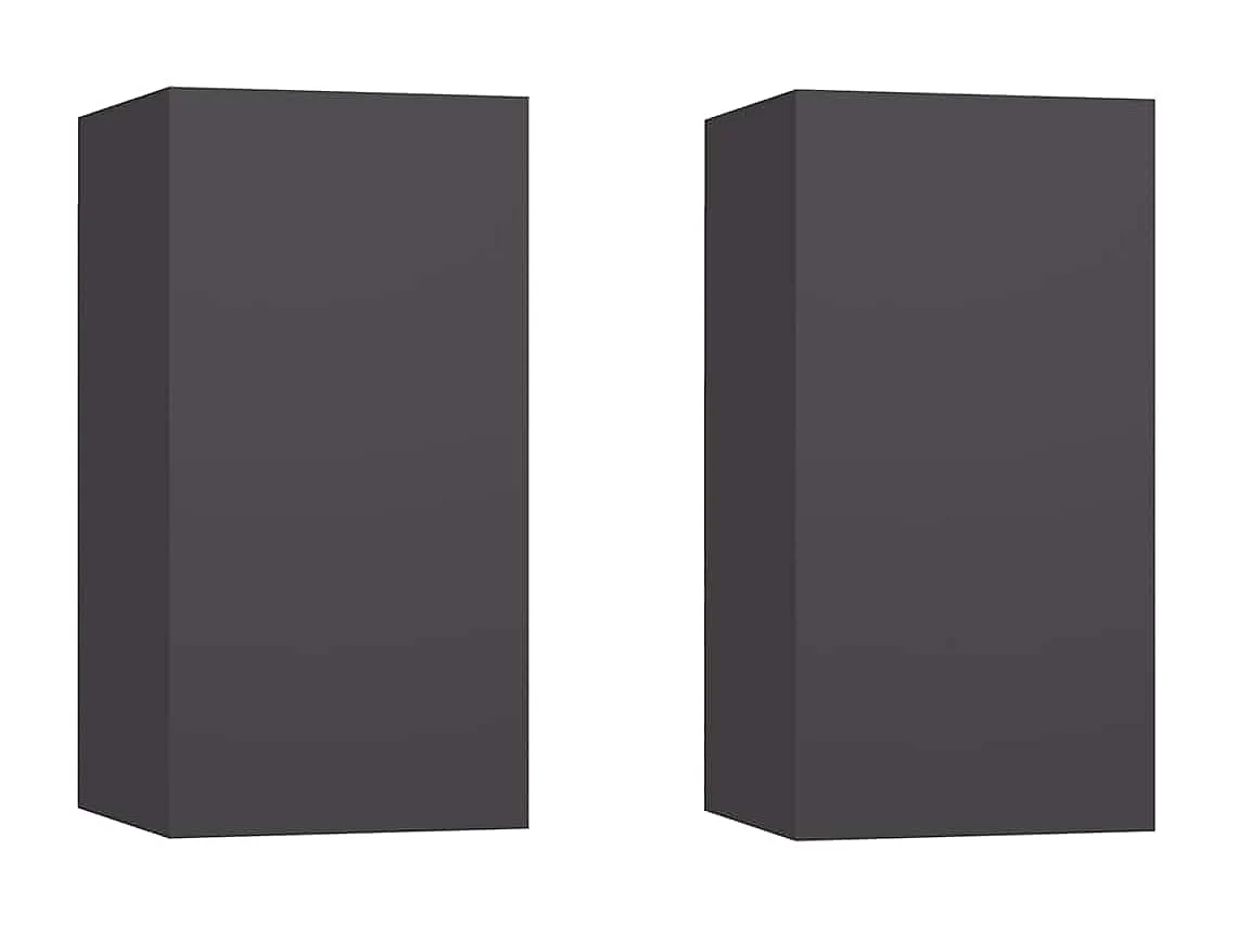 muebles para TV  | Gabinetes de TV |  Muebles de salón 2 uds madera contrachapada gris 30,5x30x60 cm