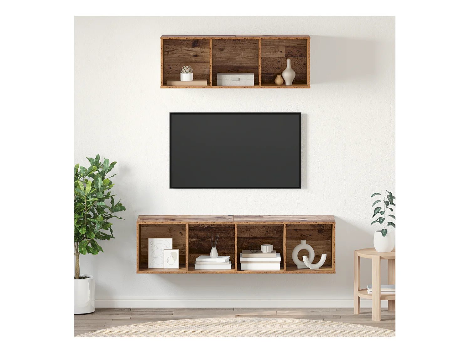 Ensemble de meubles TV | Bancs TV | Armoires TV 2 pcs Bois ancien 37 x 37 x 142.5 cm