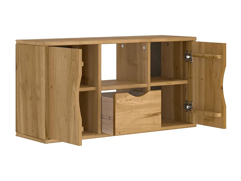 Mueble para TV  | Gabinete de TV |  Mueble de salón con cajón ODDA 79x24x40 cm madera pino maciza