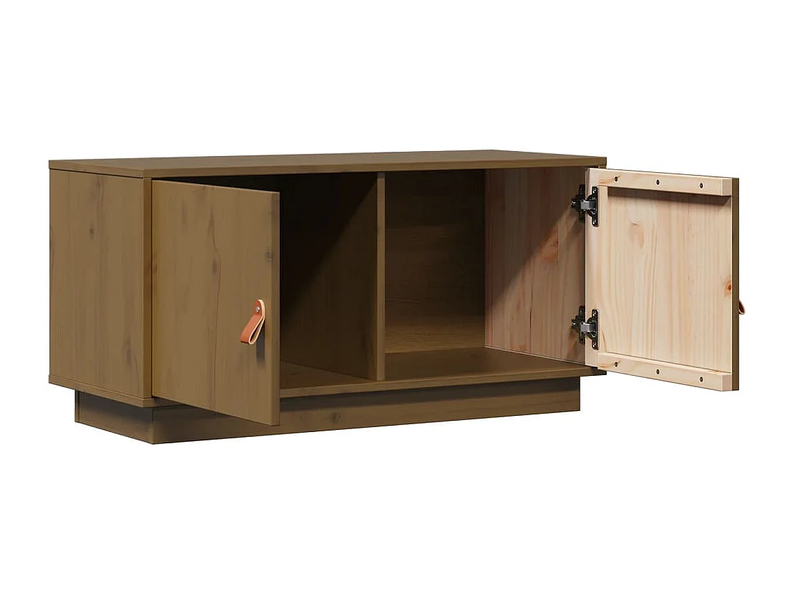 Meuble TV | Banc TV | Armoire TV Marron miel 80x34x40 cm Bois de pin massif