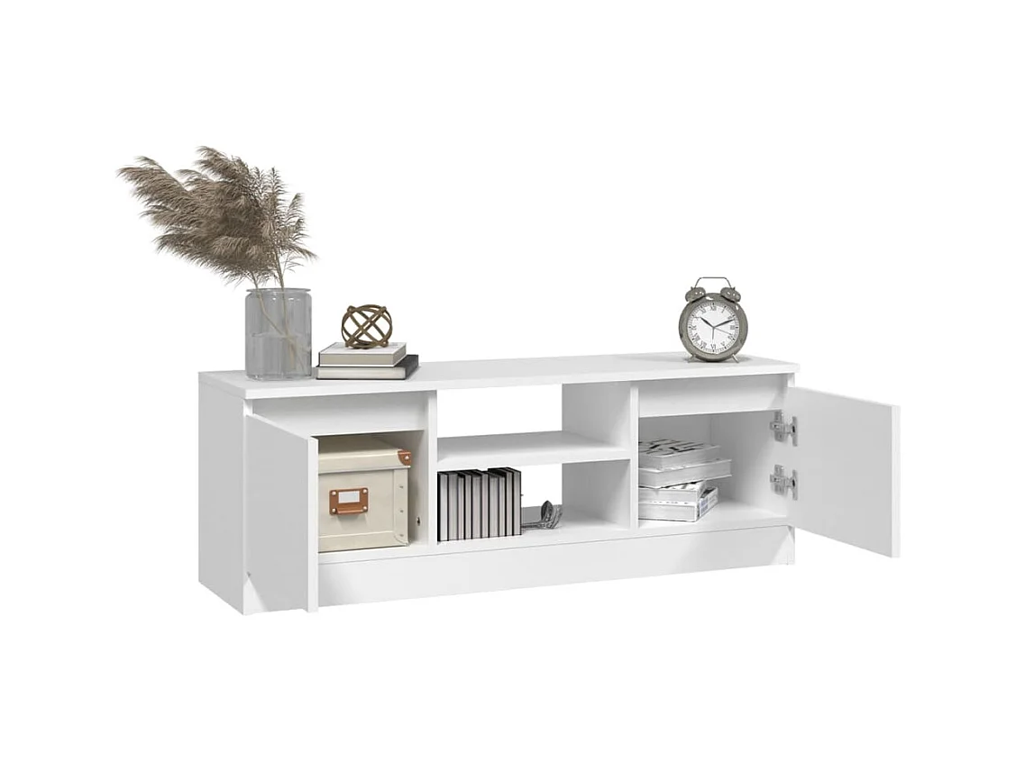 Mueble de TV | Mueble de salón con puerta blanco 102x30x36 cm