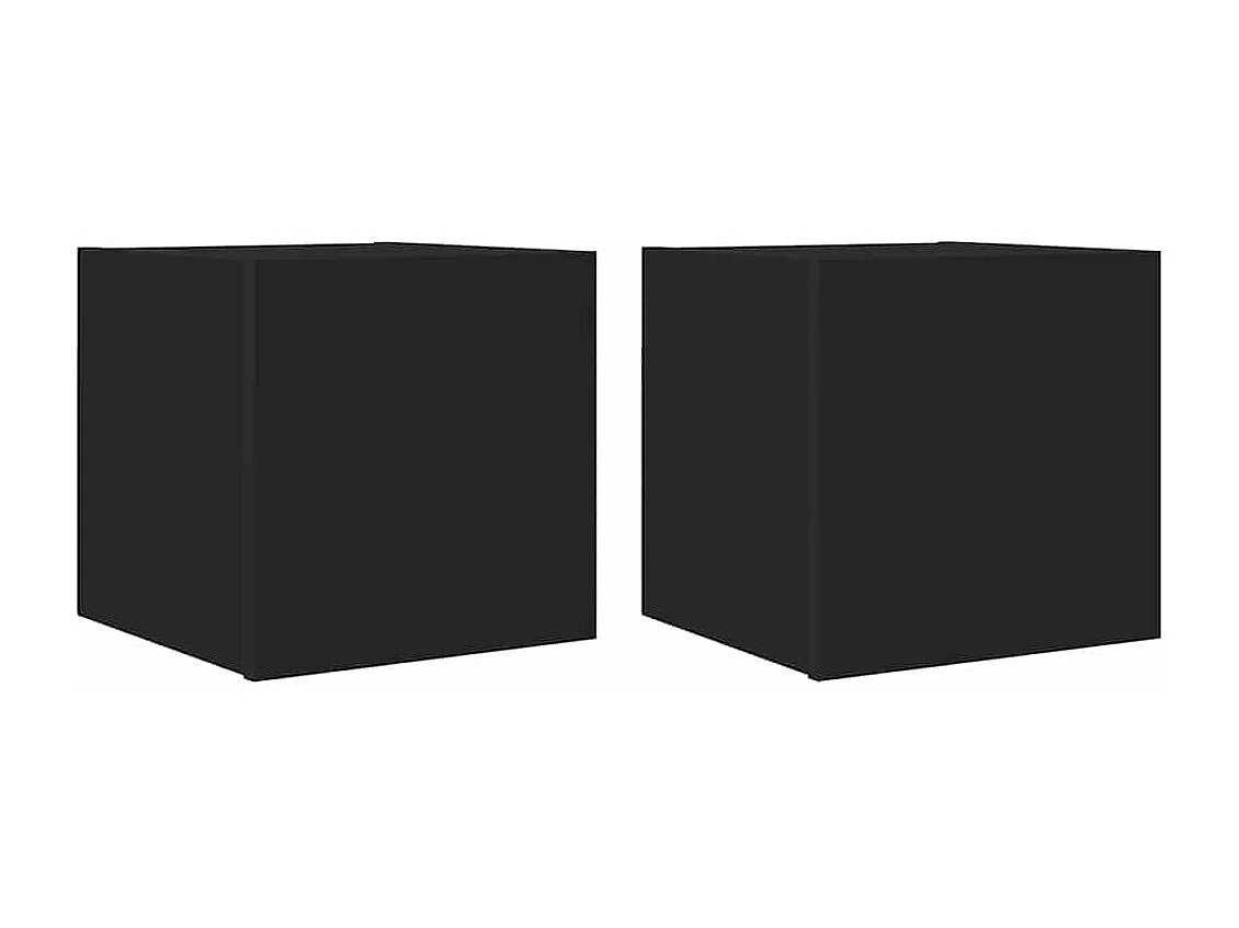 Meubles TV | Bancs TV | Armoires TV muraux 2 pcs Noir 30,5x30x30 cm