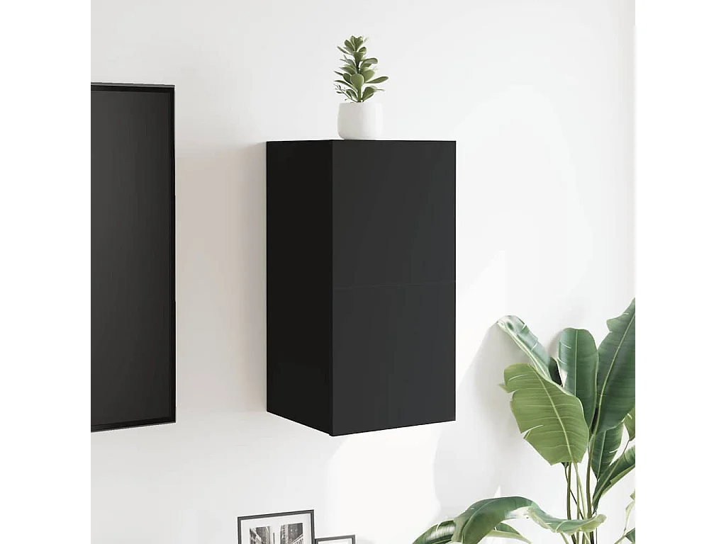 Meubles TV | Bancs TV | Armoires TV muraux 2 pcs Noir 30,5x30x30 cm