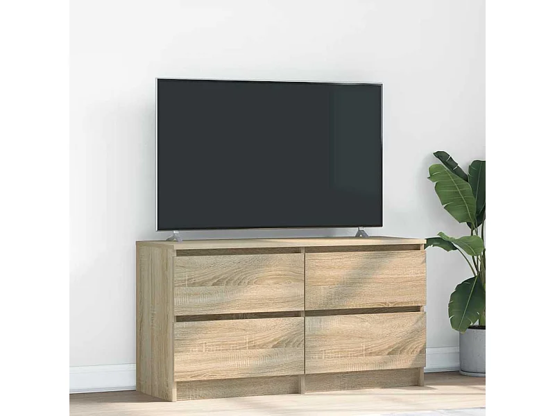 Tv-meubel | Tv-Bank | TV-kast100x35x54 cm bewerkt hout sonoma eikenkleurig