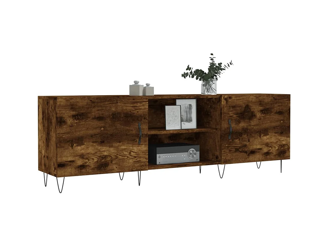 Mueble de TV | Mueble de salón madera de ingeniería roble ahumado 150x30x50 cm
