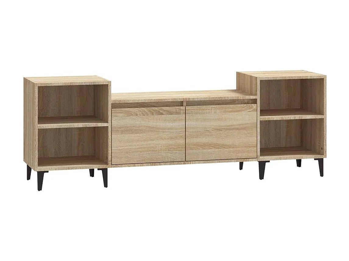 Mueble para TV  | Gabinete de TV |  Mueble de salón madera contrachapada roble Sonoma 160x35x55 cm