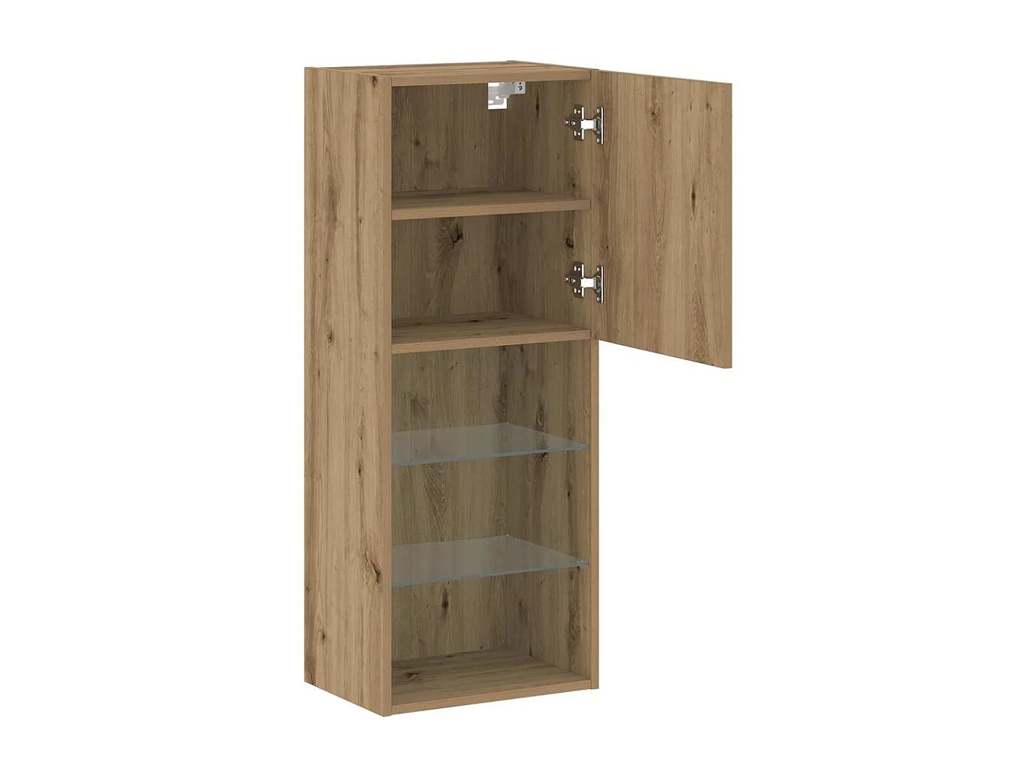 Meuble TV | Banc TV | Armoire TV avec éclairage LED Chêne Artisan 40,5x30x102 cm