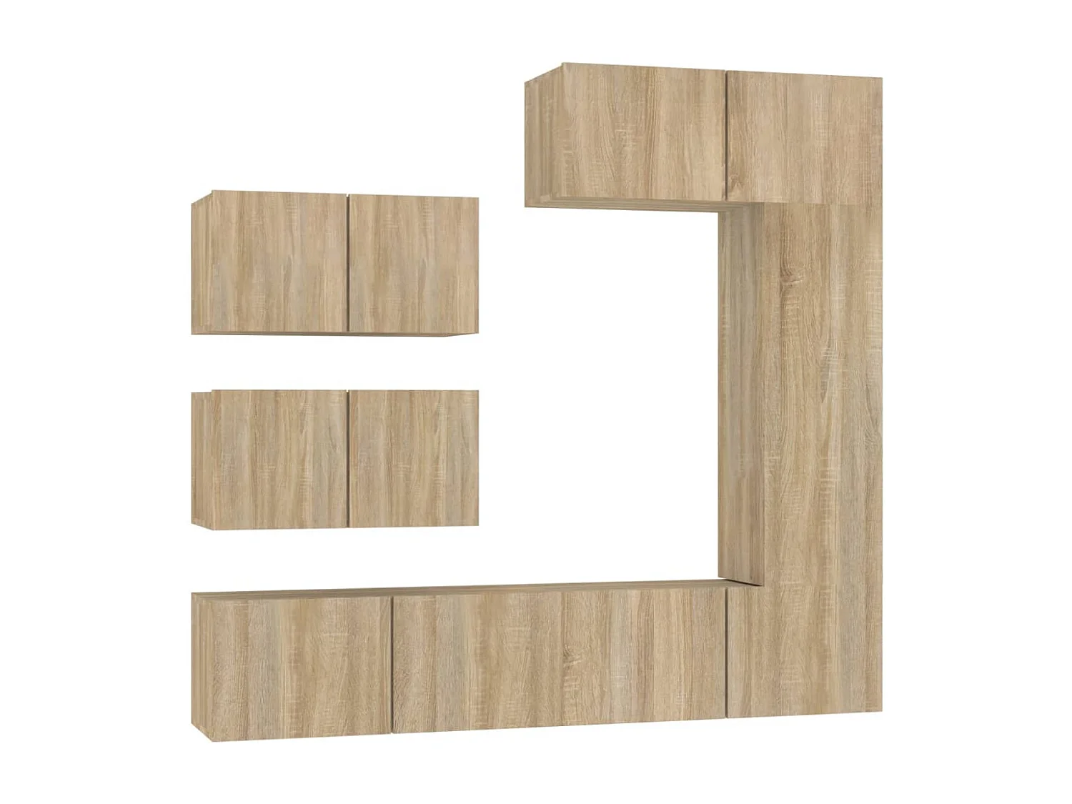 Ensemble de meubles TV | Bancs TV | Armoires TV 6 pcs Chêne sonoma Bois d'ingénierie