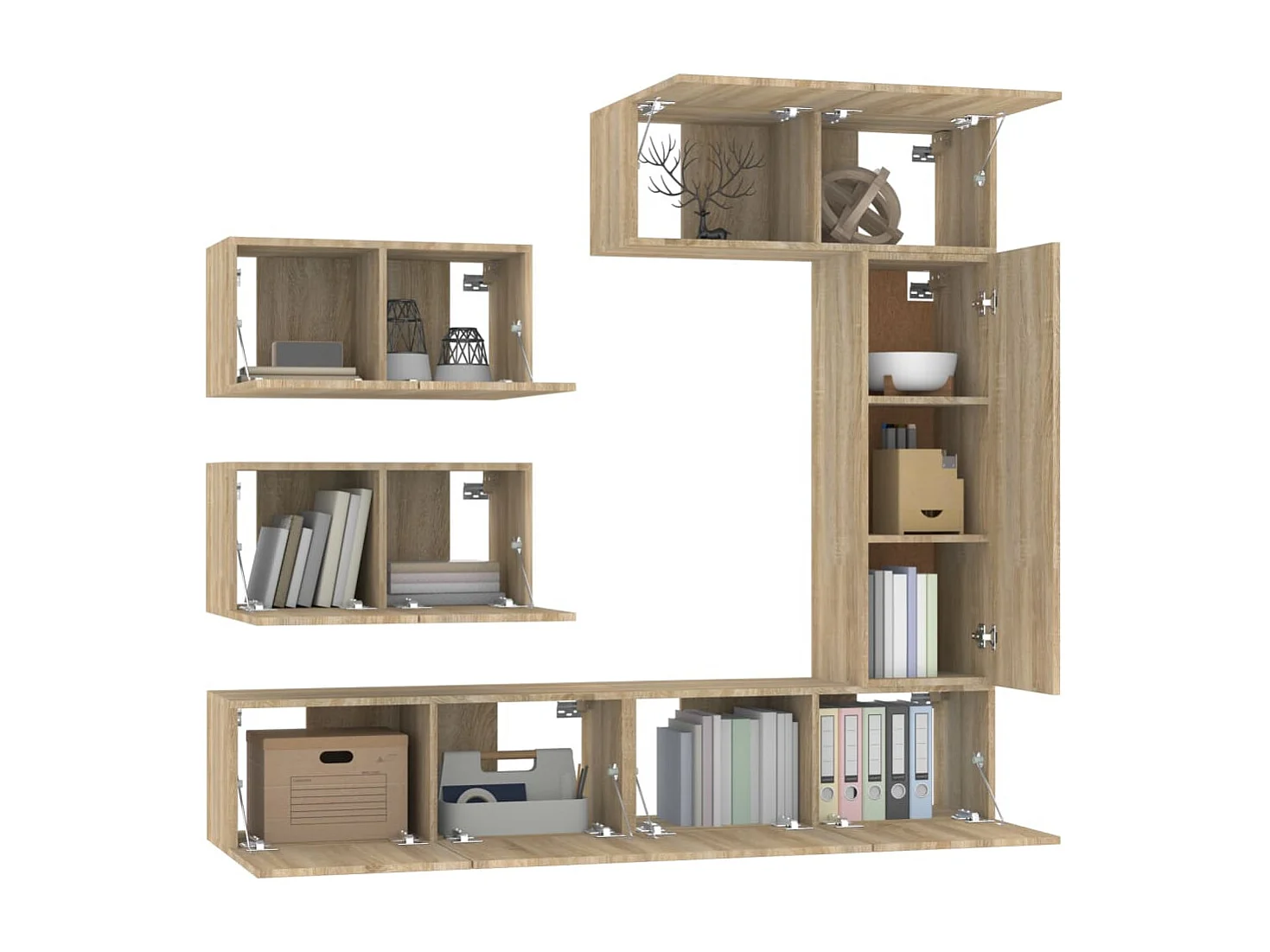 Ensemble de meubles TV | Bancs TV | Armoires TV 6 pcs Chêne sonoma Bois d'ingénierie