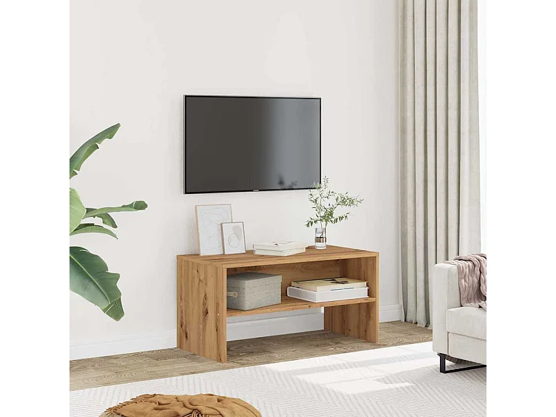 Tv-meubel | Tv-Bank | TV-kast80x40x40 cm bewerkt hout artisanaal eikenkleur