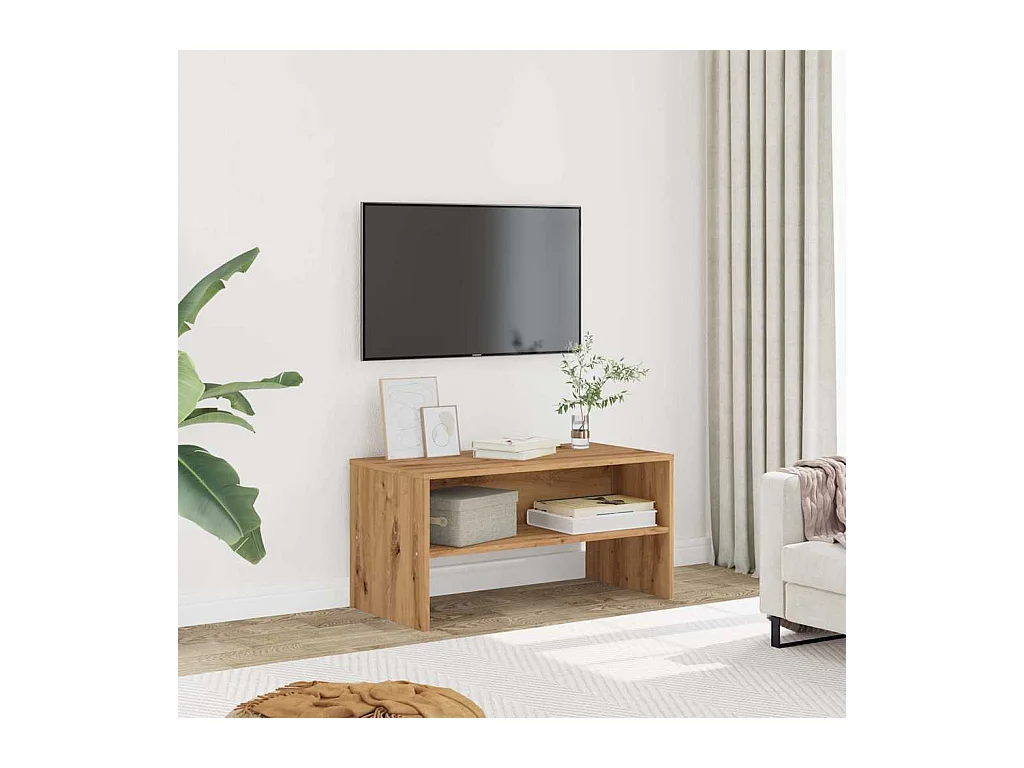 Tv-meubel | Tv-Bank | TV-kast80x40x40 cm bewerkt hout artisanaal eikenkleur