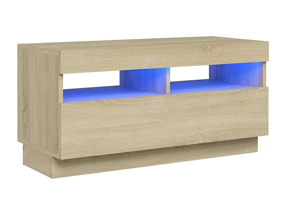 Mueble de TV | Mueble de salón con luces LED roble Sonoma 80x35x40 cm
