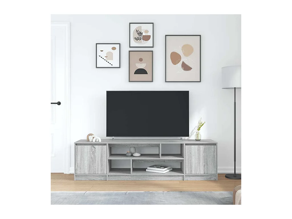 Tv-meubel | Tv-Bank | TV-kast188,5x41x50 cm spaanplaat grijs sonoma