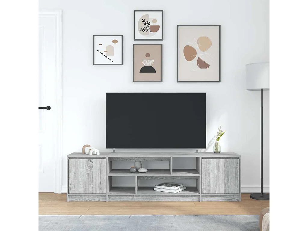 Meuble TV | Banc TV | Armoire TV sonoma gris 188,5x41x50 cm bois d'ingénierie