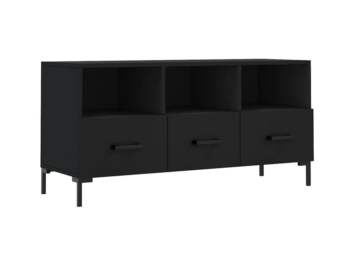 Mueble de TV | Mueble de salón madera de ingeniería negro 102x36x50 cm