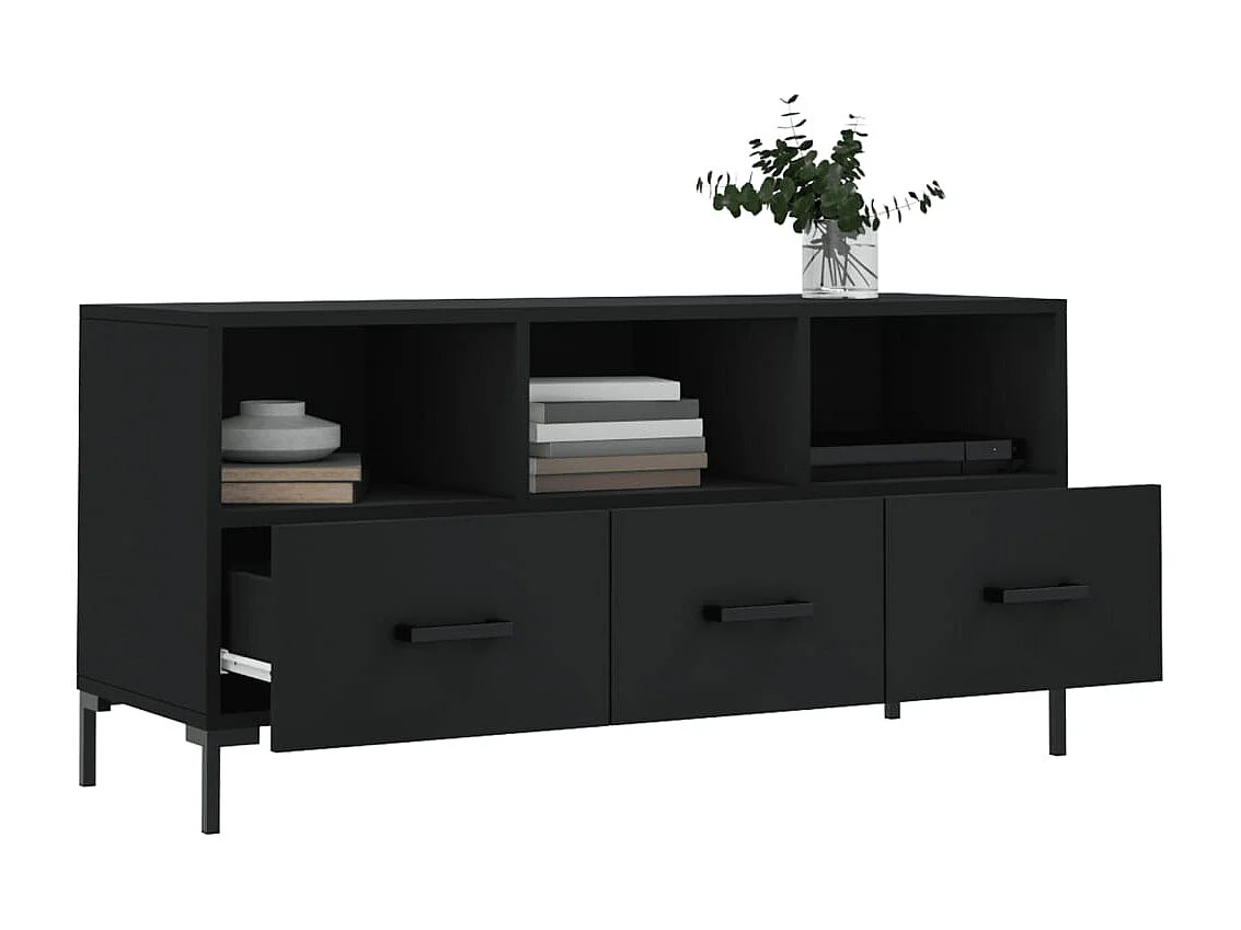 Mueble de TV | Mueble de salón madera de ingeniería negro 102x36x50 cm