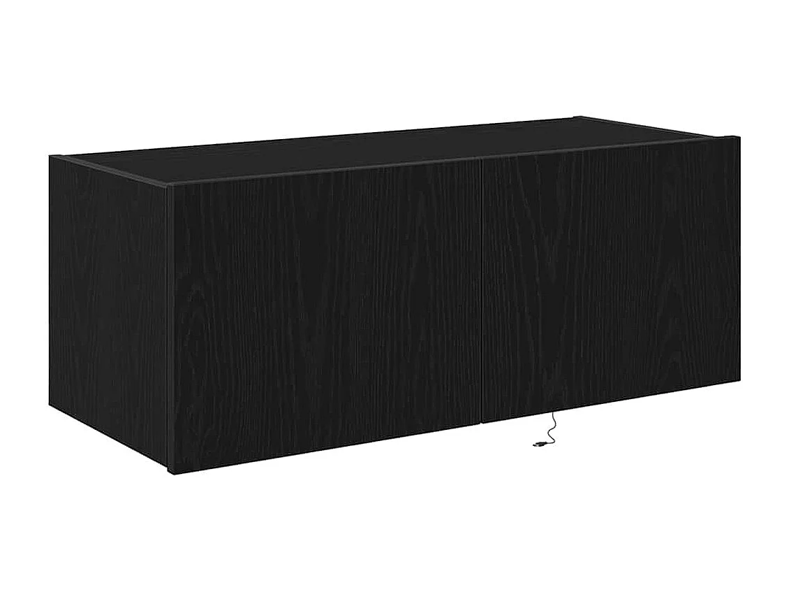 Mueble de TV | Mueble de salón Montado en la Pared Roble negro 80 x 35 x 31 cm