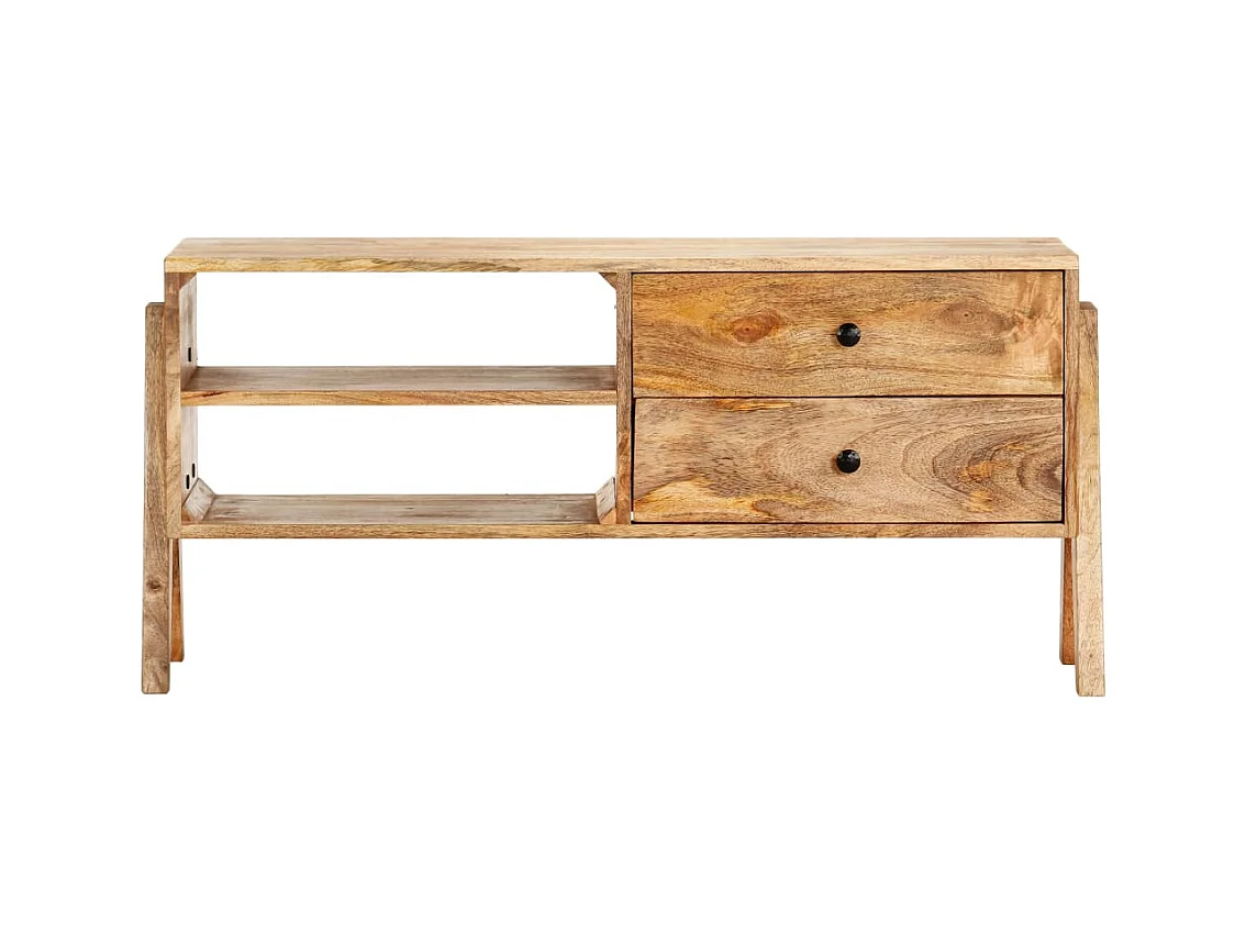 Mueble para TV  | Gabinete de TV |  Mueble de salón de madera maciza de mango 97x35x47 cm