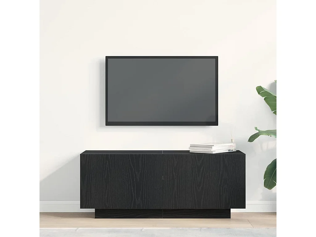 Gabinete de TV | Mueble de TV | Mueble de salón Negro 100 x 35 x 40 cm Madera contrachapada