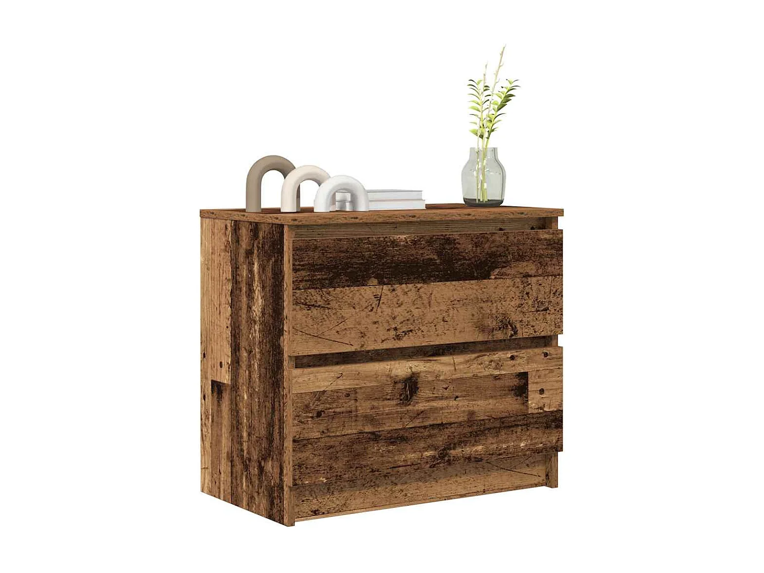 Tv-meubel | Tv-Bank | TV-kast60x35x54 cm bewerkt hout oud houtkleurig