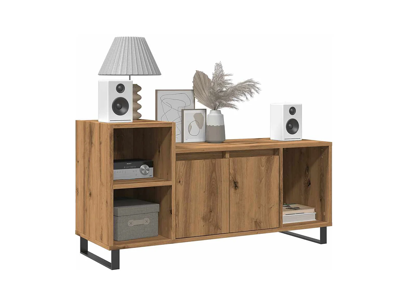 Mueble para TV  | Gabinete de TV |  Mueble de salón madera de ingeniería roble artisan 100x35x55 cm