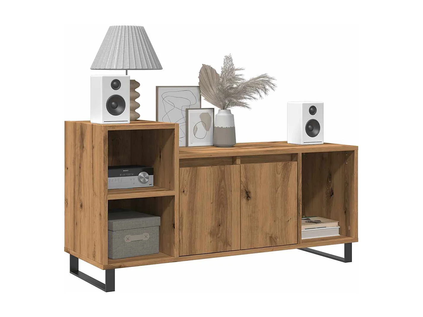 Mueble para TV  | Gabinete de TV |  Mueble de salón madera de ingeniería roble artisan 100x35x55 cm