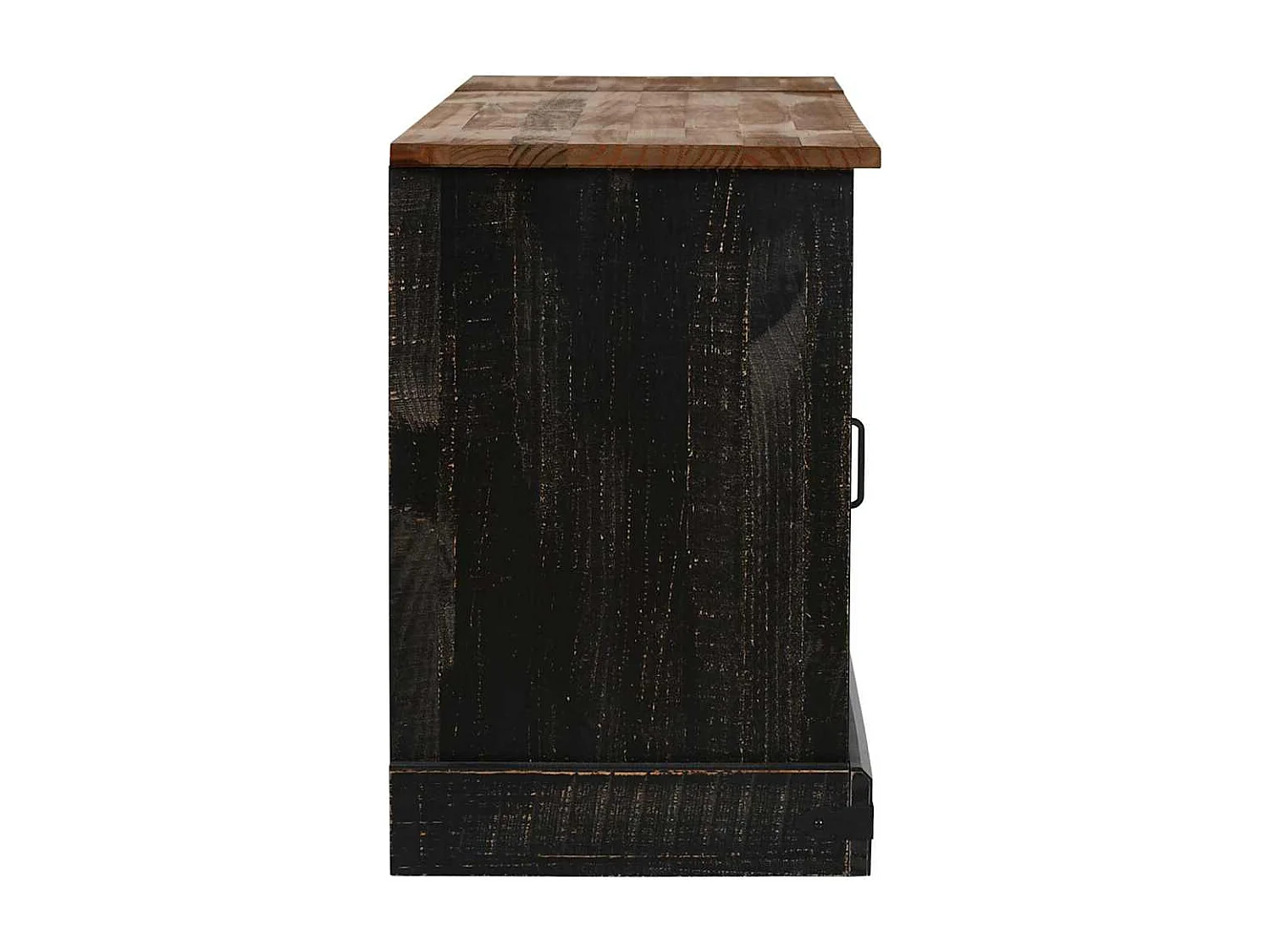 Meuble TV | Banc TV | Armoire TV HALDEN 2 portes coulissantes noir 150x40x60 cm
