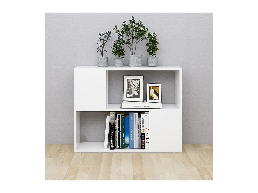 Mueble para TV  | Gabinete de TV |  Mueble de salón madera contrachapada blanco 80x24x63 cm