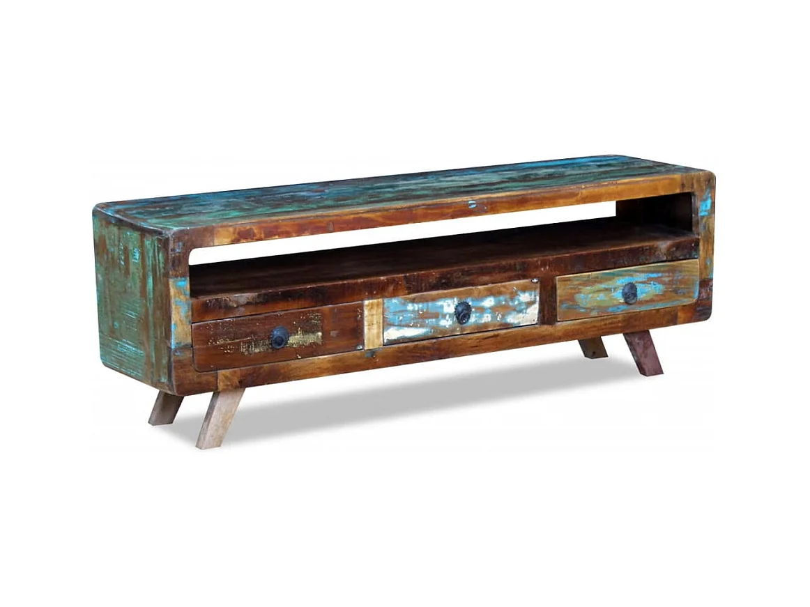 Mueble de TV | Mueble de salón con 3 cajones madera maciza reciclada