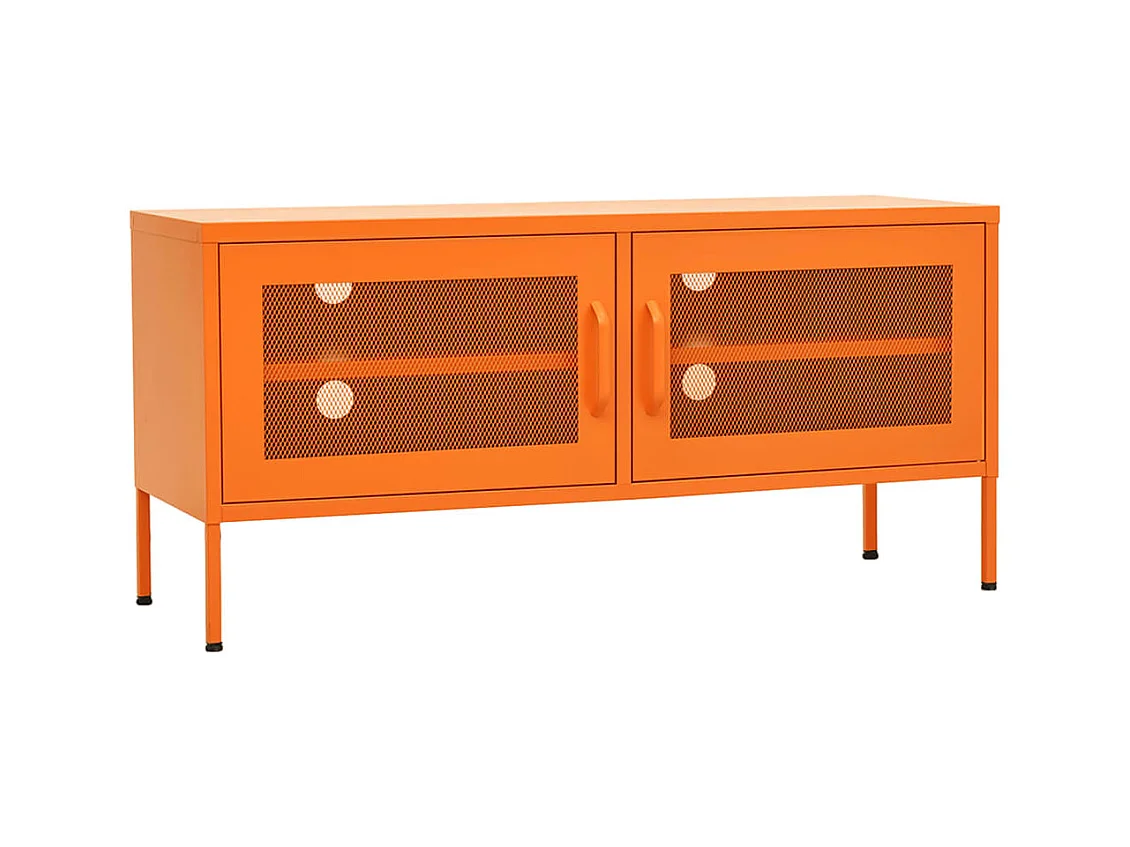 Mueble para TV  | Gabinete de TV |  Mueble de salón de acero naranja 105x35x50 cm