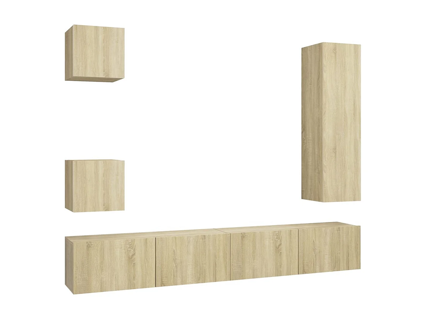 Ensemble de meubles TV | Bancs TV | Armoires TV 5 pcs Chêne sonoma Bois d'ingénierie