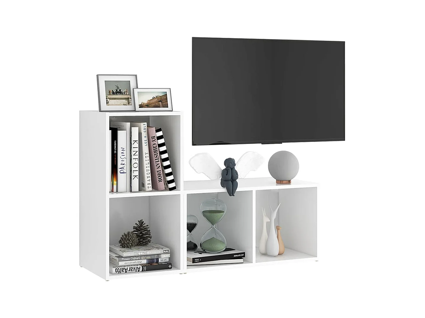 Muebles de salón | Gabinetes de TV |  Muebles de TV 2 pzas madera ingeniería blanco 72x35x36,5 cm