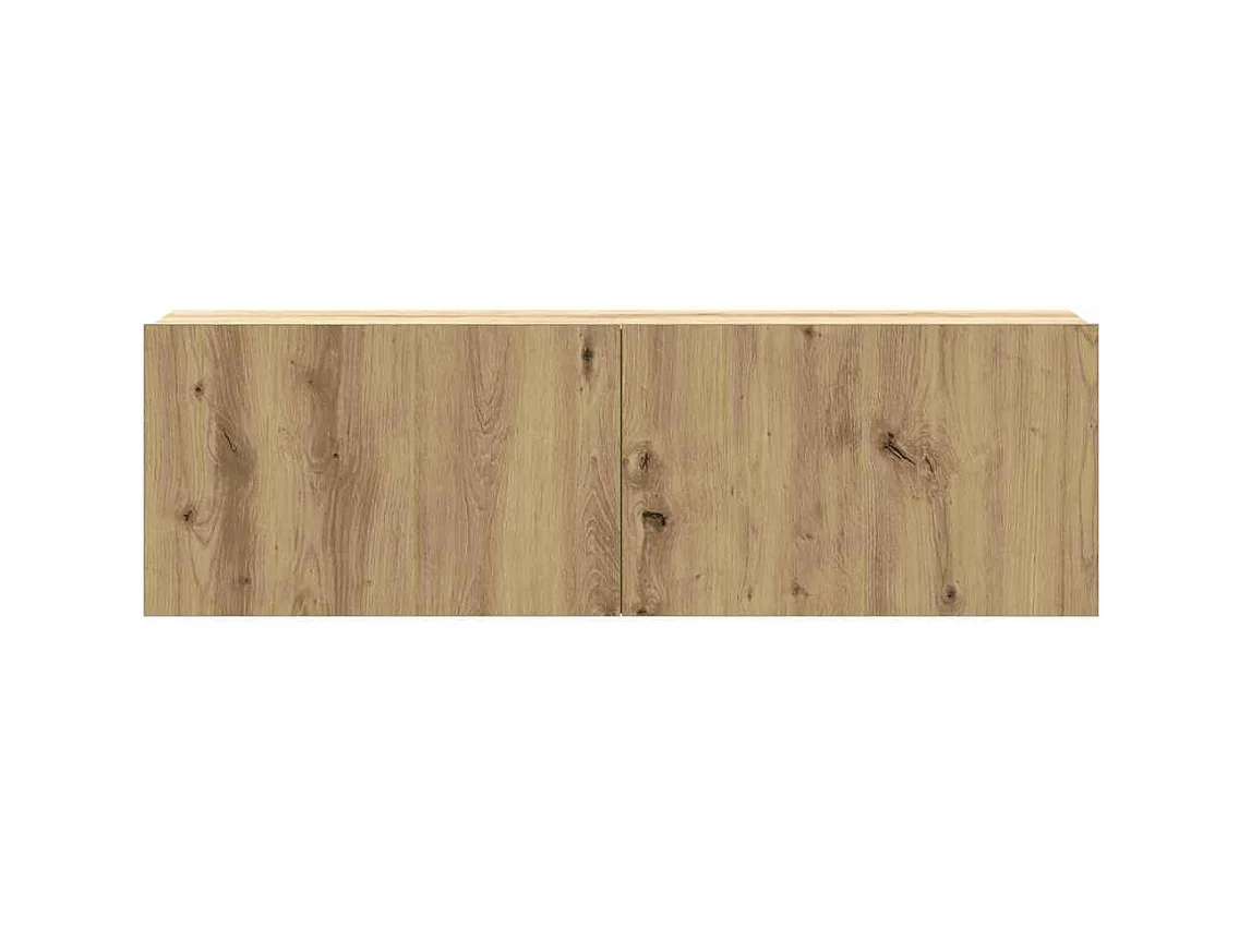 Tv-wandkasten | Tv-meubels | Tv-Banken 3 st 100x30x30 cm bewerkt hout artisanaal eiken