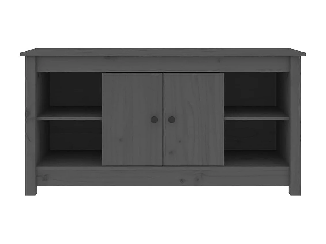 Meuble TV | Banc TV | Armoire TV Gris 103x36,5x52 cm Bois de pin massif