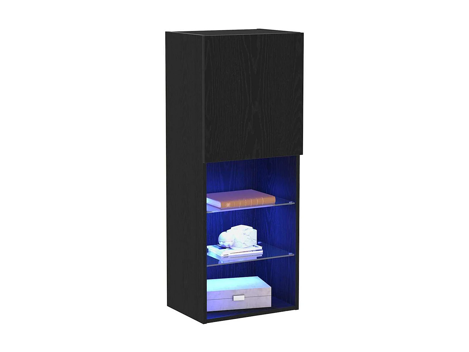 Mueble de TV | Mueble de salón Montado en la Pared Roble Negro 40,5 x 30 x 102 cm