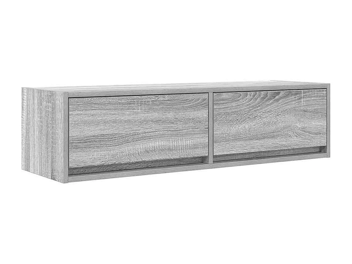 Tv-meubel | Tv-Bank | TV-kast100x31x25,5 cm bewerkt hout grijs sonoma eikenkleurig