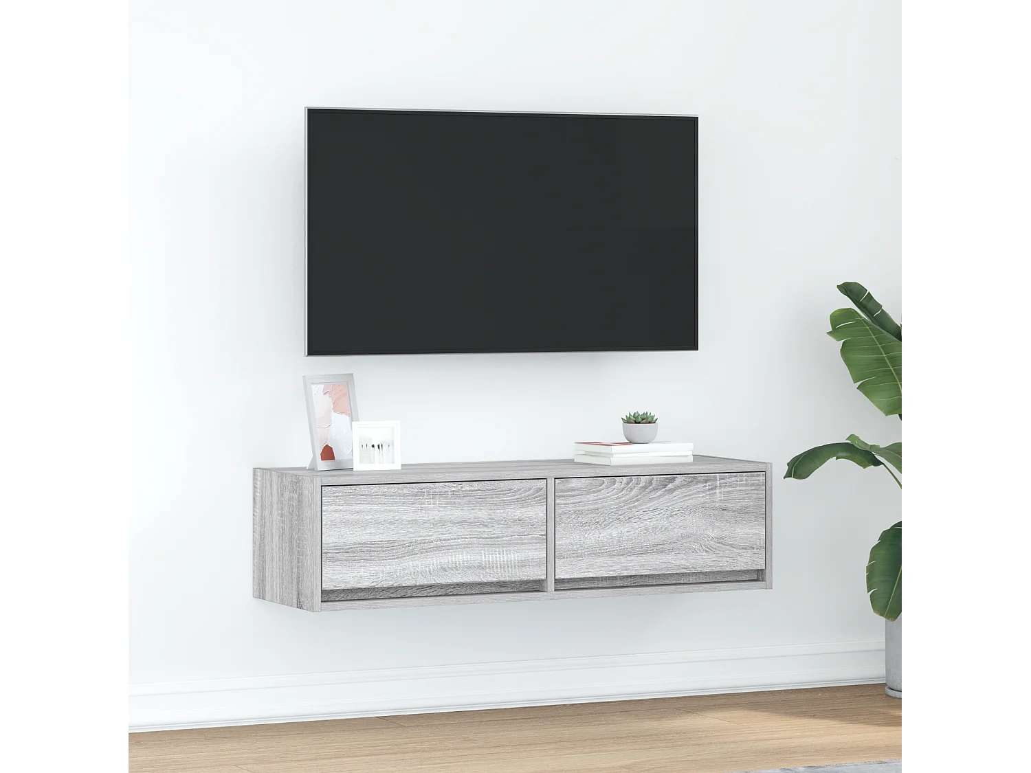 Gabinete de TV | Mueble de TV | Mueble de salón con cajón Gris sonoma 100 x 31 x 25.5 cm