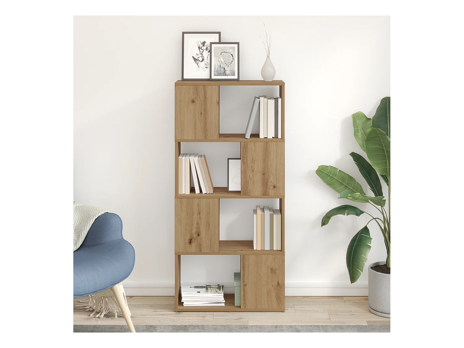 Meuble TV | Banc TV | Armoire TV Chêne artisanal Bois d'ingénierie 60 cm x 24 cm x 124 cm