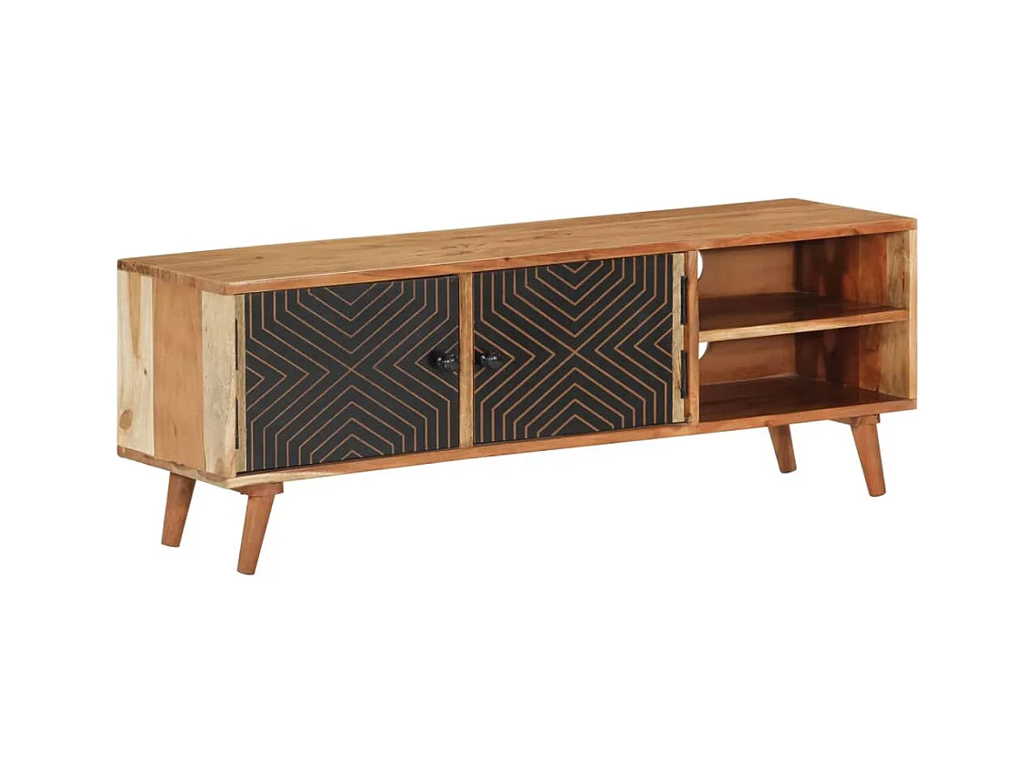 Mueble de TV | Mueble de salón madera maciza de acacia 112x30x40 cm