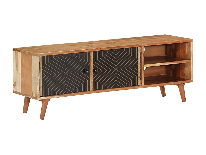 Meuble TV | Banc TV | Armoire TV 112x30x40 cm bois d'acacia massif