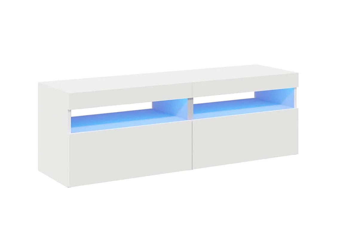 Muebles de TV | Gabinetes de TV |  Muebles de salón con luces LED 2 uds blanco 60x35x40 cm