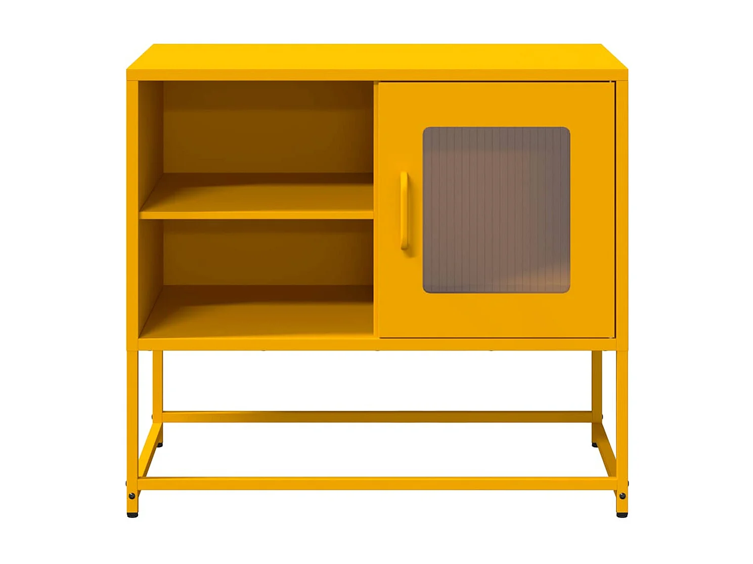 Mueble para TV  | Gabinete de TV |  Mueble de salón de acero amarillo mostaza 68x39x60,5 cm