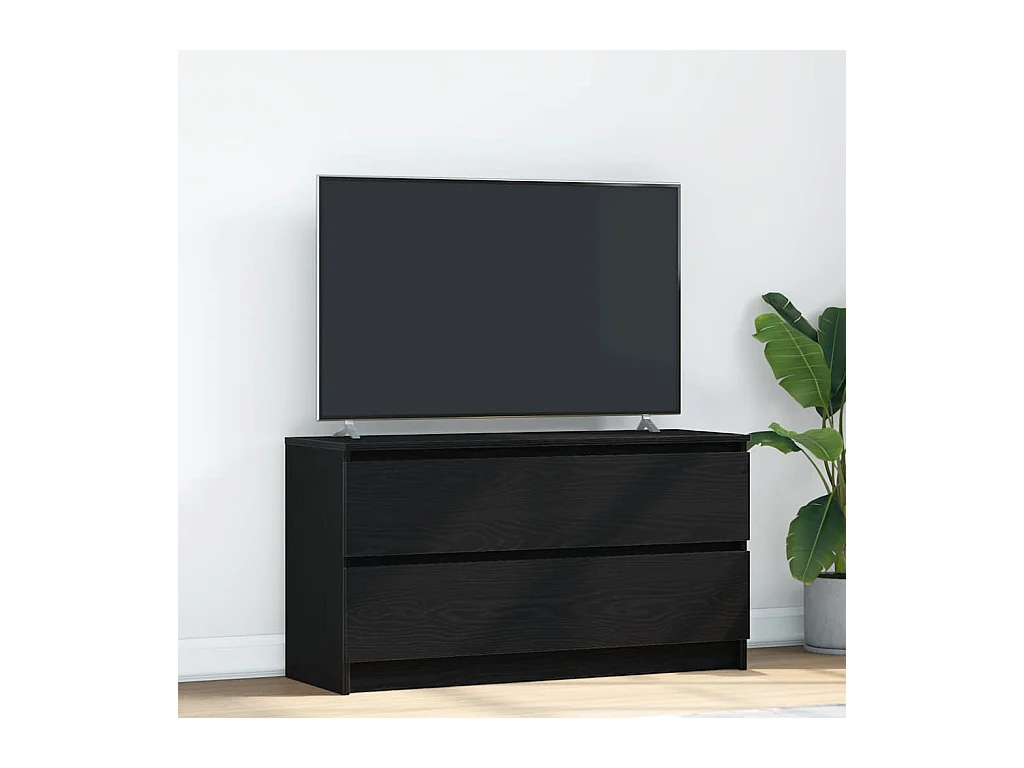 Mueble para TV  | Gabinete de TV |  Mueble de salón madera contrachapada negro 100x35x54 cm