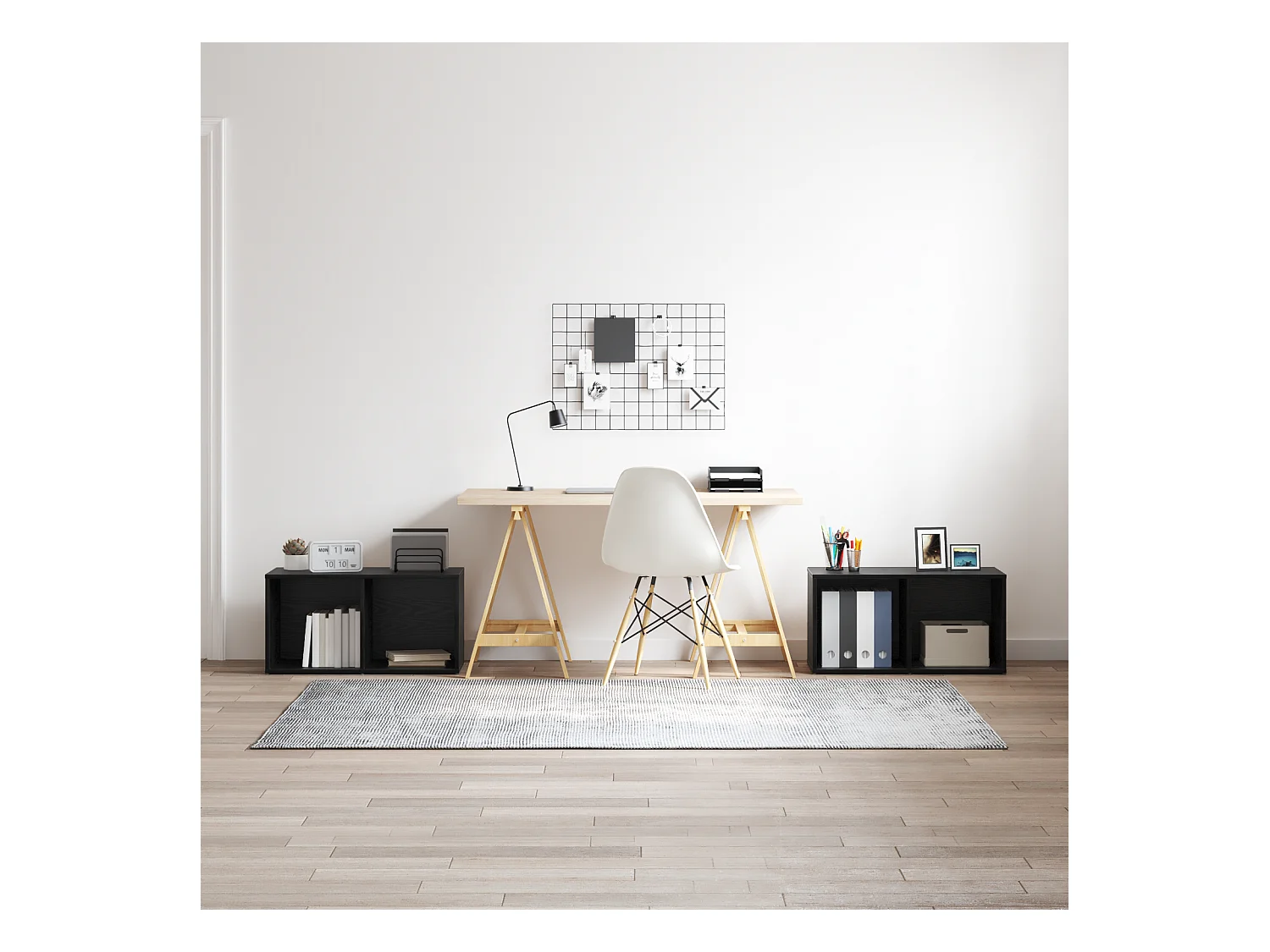 Conjunto de Mueble de TV | Mueble de salón 2 pcs Roble negro 72 x 35 x 36.5 cm