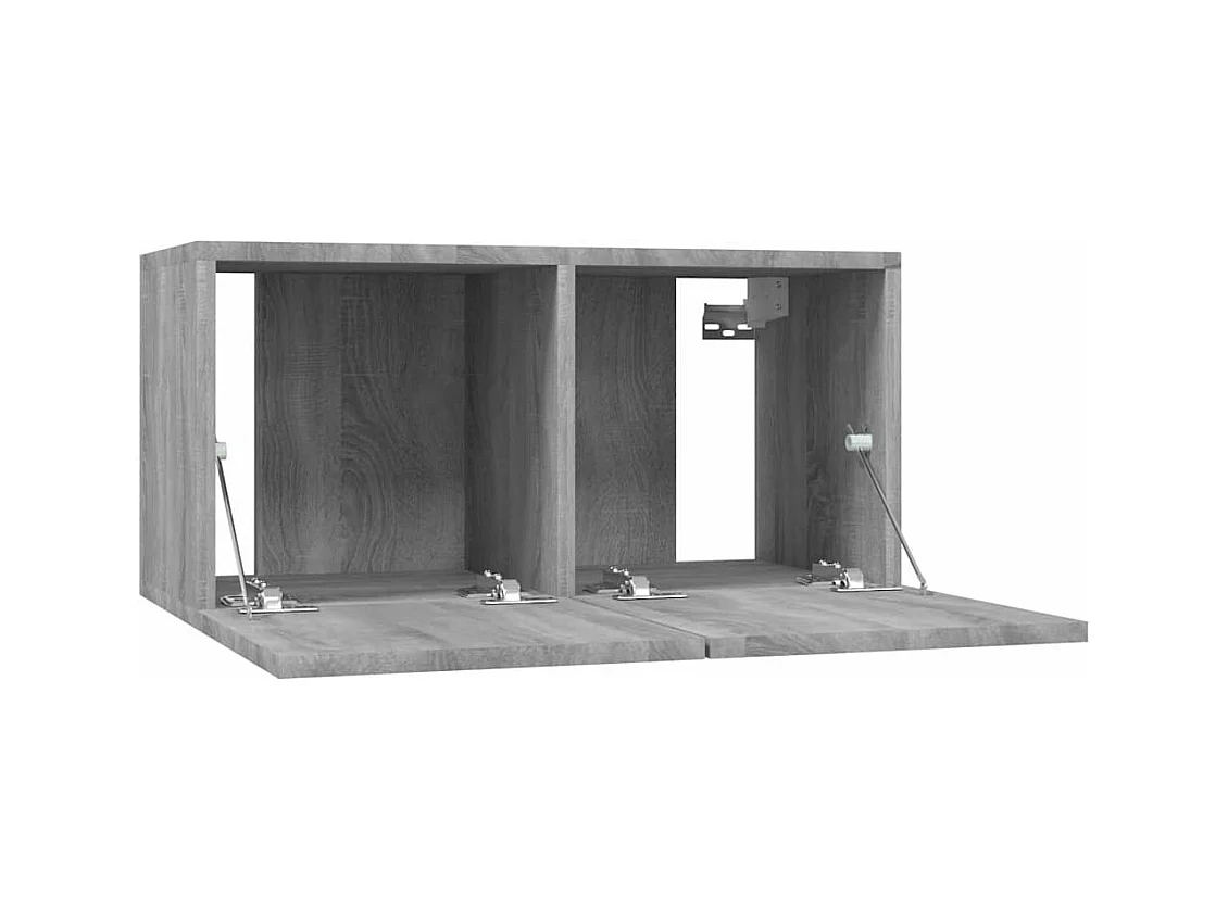 muebles para TV  | Gabinetes de TV |  Muebles de salón colgantes 3 uds madera gris Sonoma 60x30x30 cm